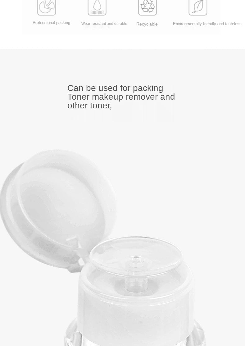 Refillable push-pump dispenser bottle pump mechanism detail