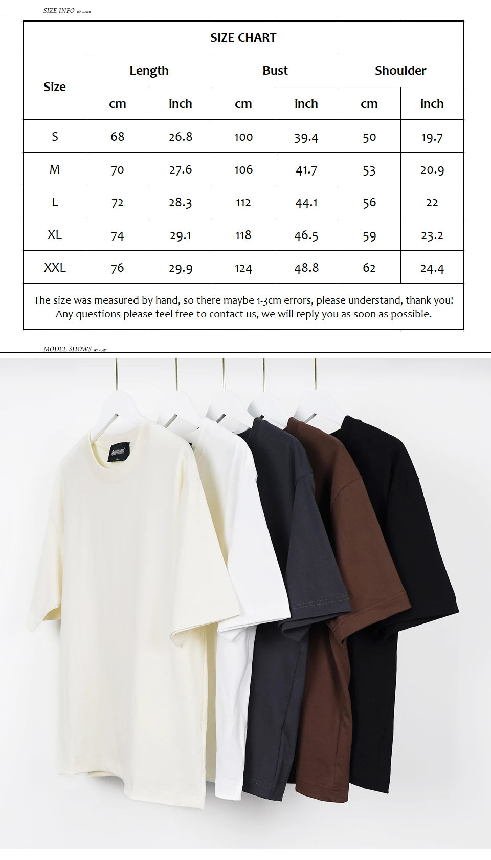 Oversized korean streetwear tee black & white folded flat lay