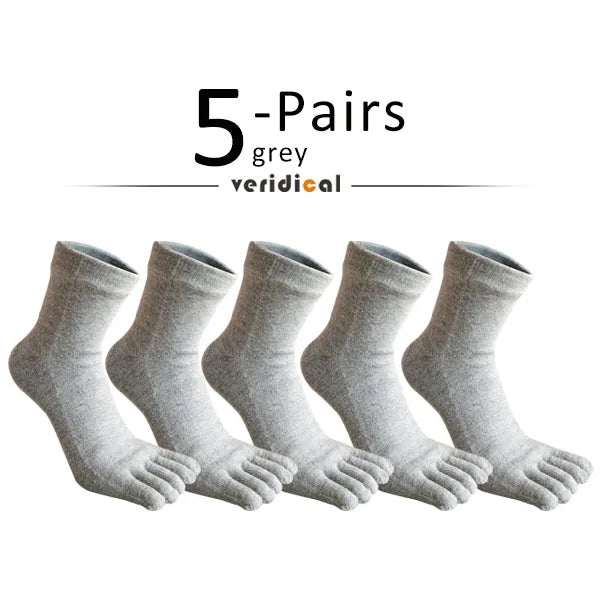 Wool toe socks worn on feet