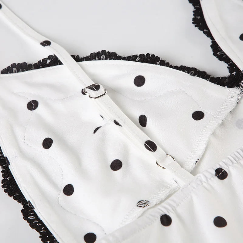 French lace halter vest floral lace closeup
