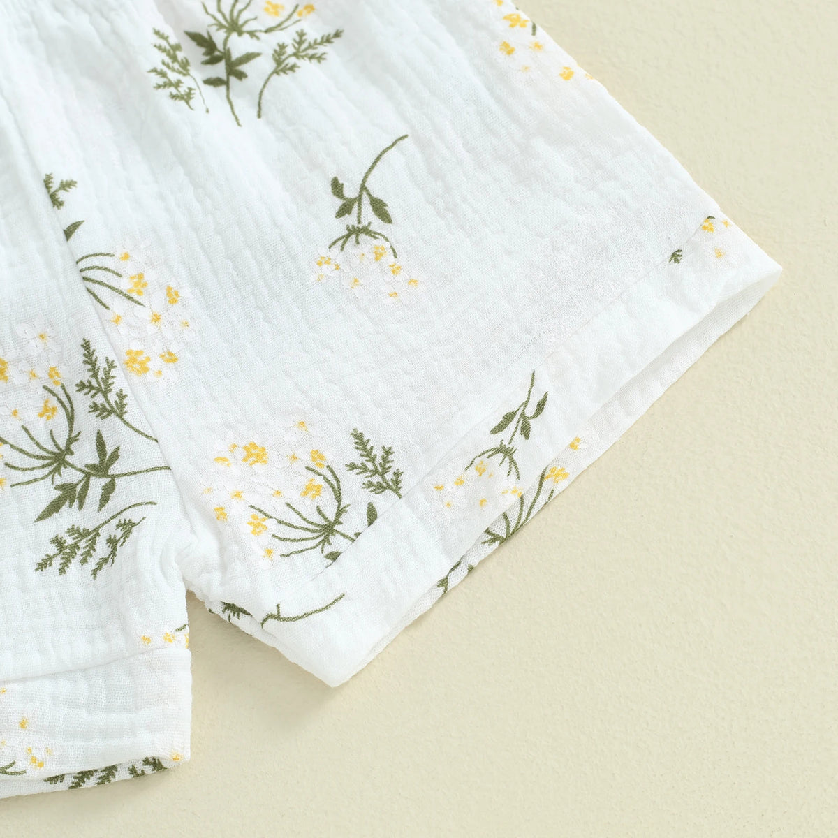 Kids cotton linen pajama set worn by child