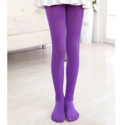 Kids candy color ballet tights color variety display