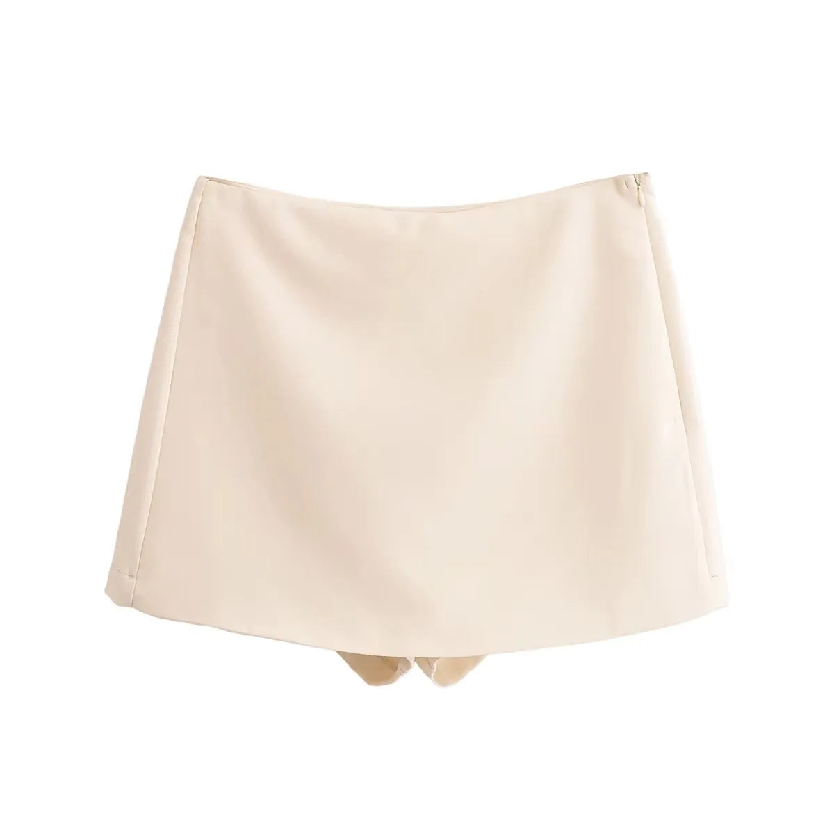 High waist skort dark cream color  