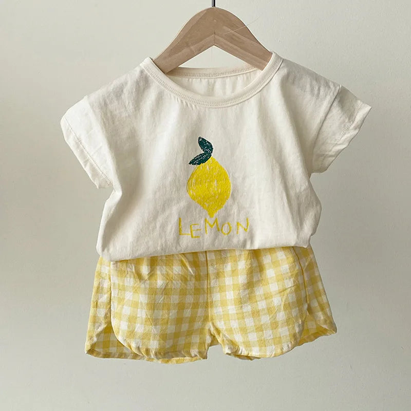 Baby sleeveless pajama set worn on baby