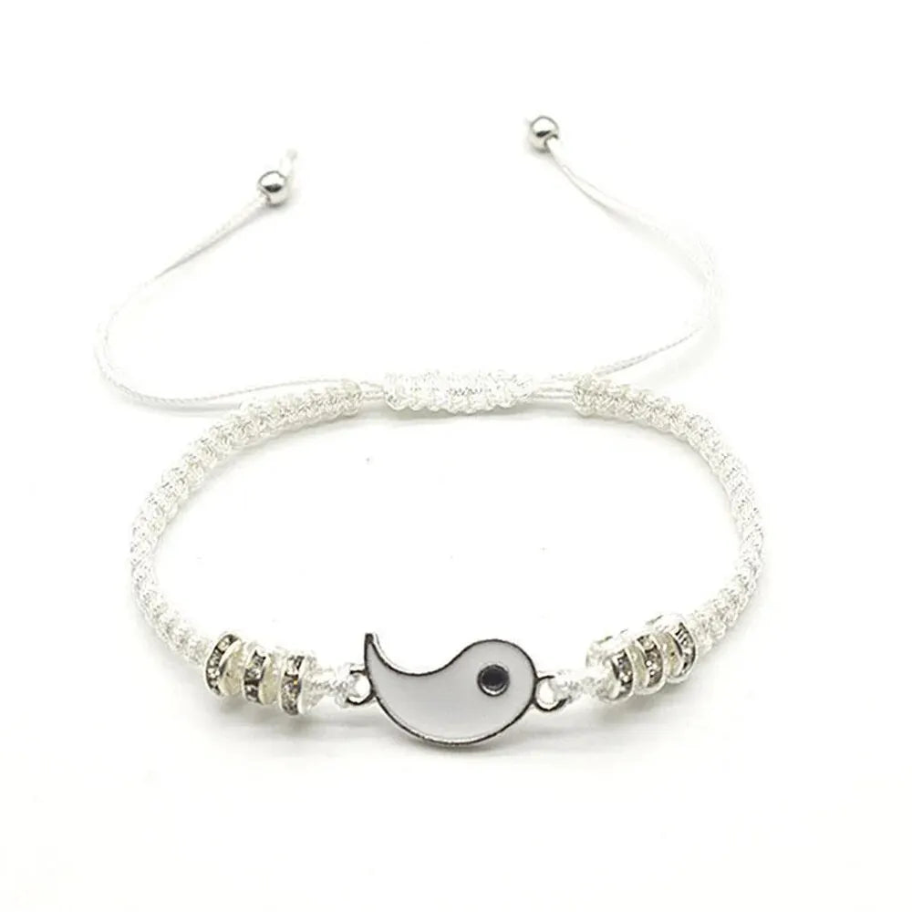 Couple's bracelet set worn on wrists