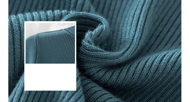 Soft turtleneck sweater front view option