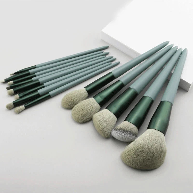 Makeup brush set red with travel bag