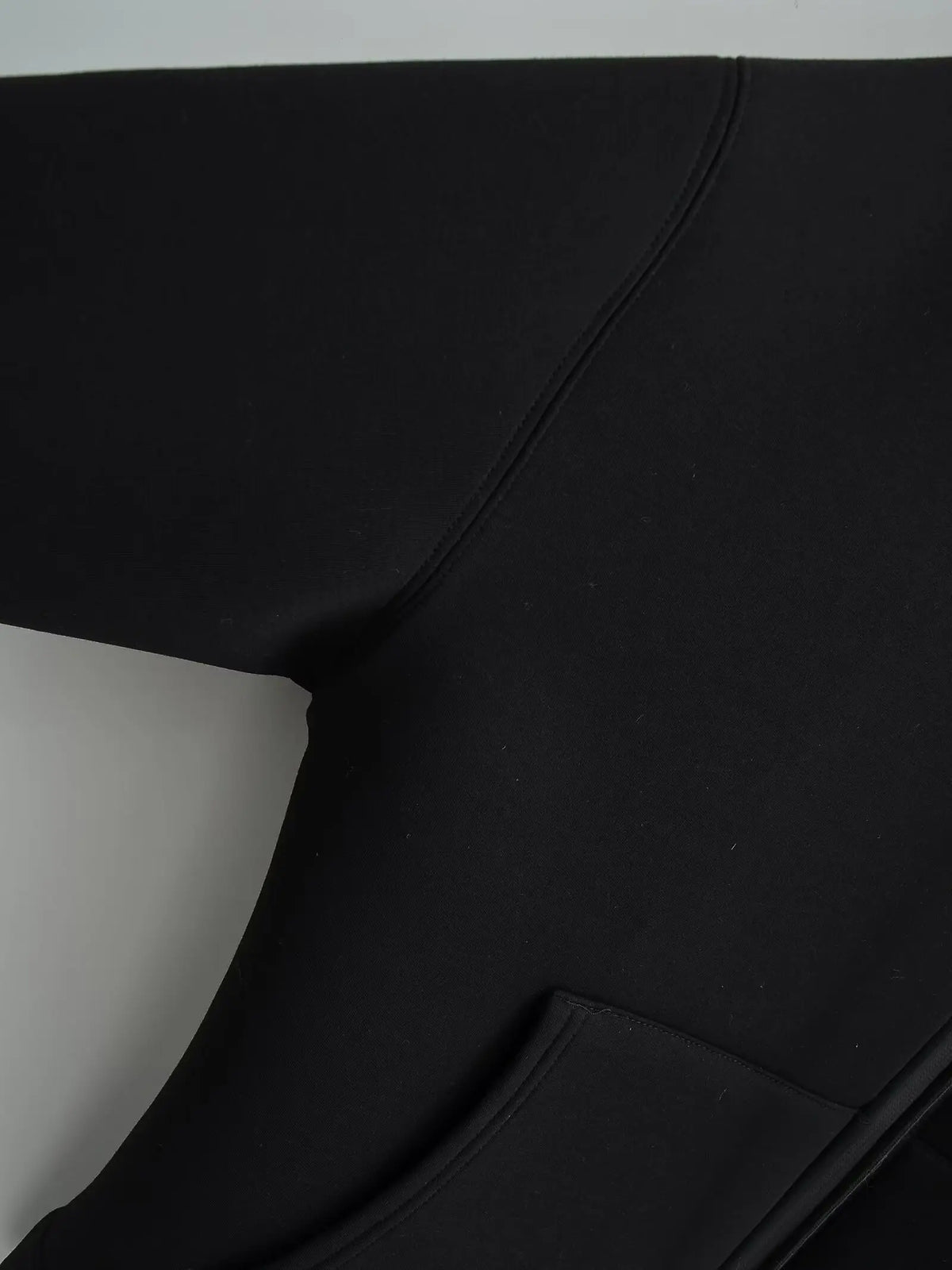 Women's zip-up hoodie jacket front view black
