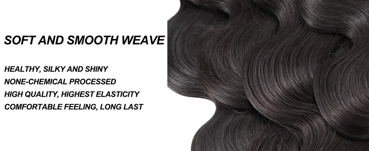 Body wave virgin hair bundles worn styled