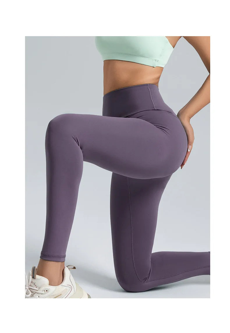 No t-line leggings purple side view