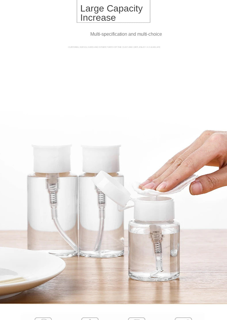 Refillable push-pump dispenser bottle pump mechanism detail