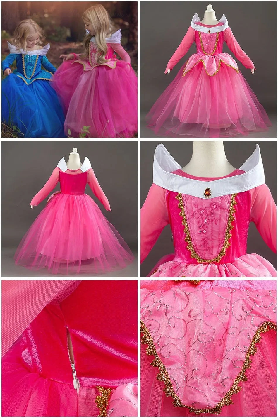 Kids princess cosplay dress worn by child model