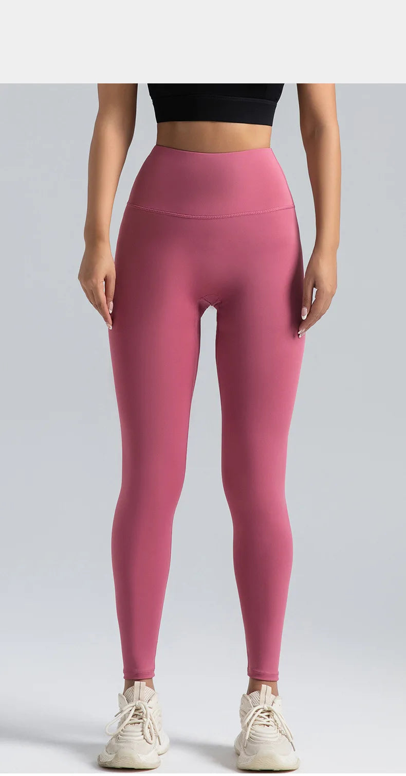 High waisted compression leggings nude color option