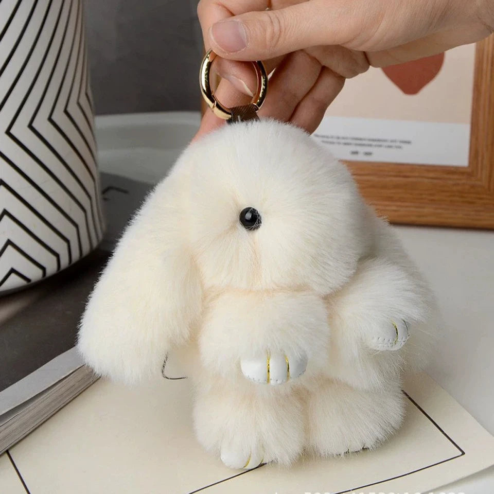Pom keychain bag charm pink color option