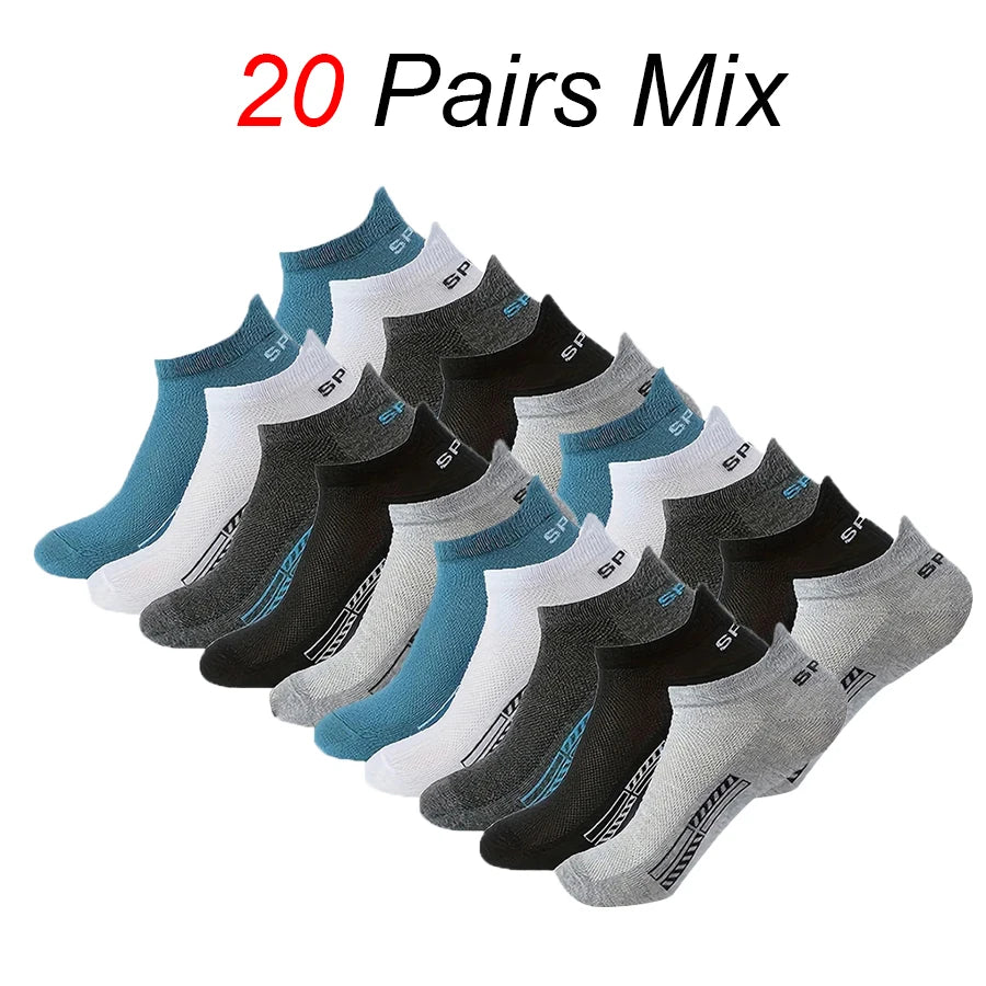 Men's casual boat socks worn in shoe