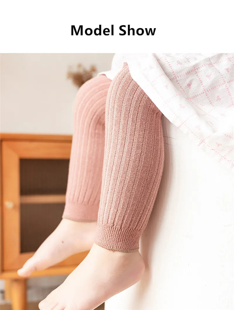 Baby cotton stretch leggings fabric texture closeup