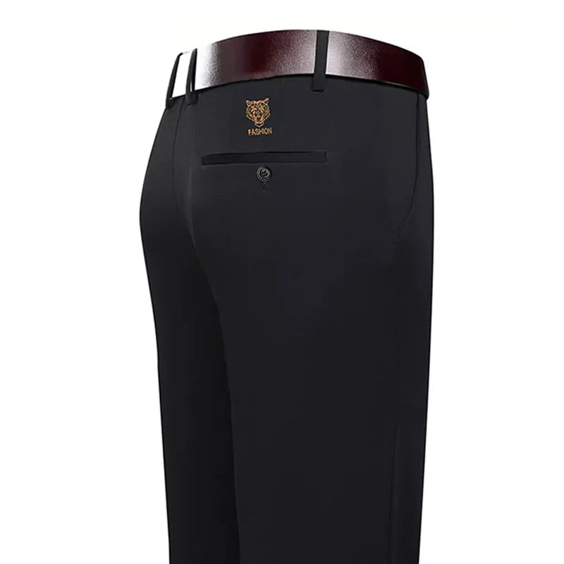 Business Casual Pants – Men's Elastic Waist Dress Trousers