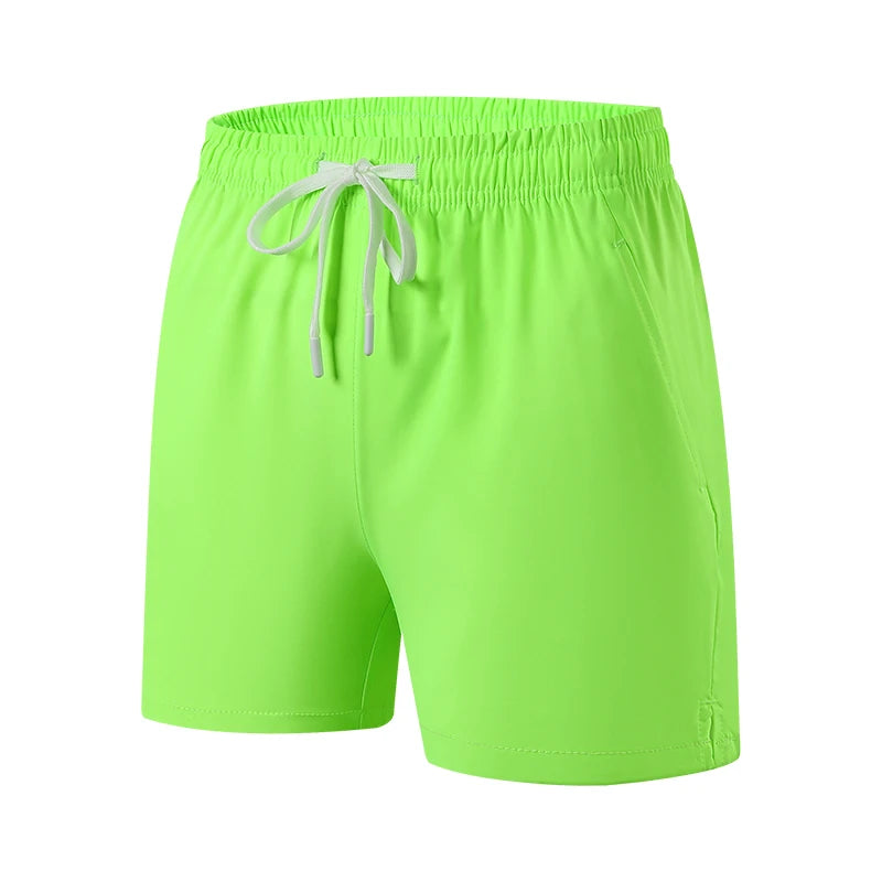 Quick-dry running shorts front view green