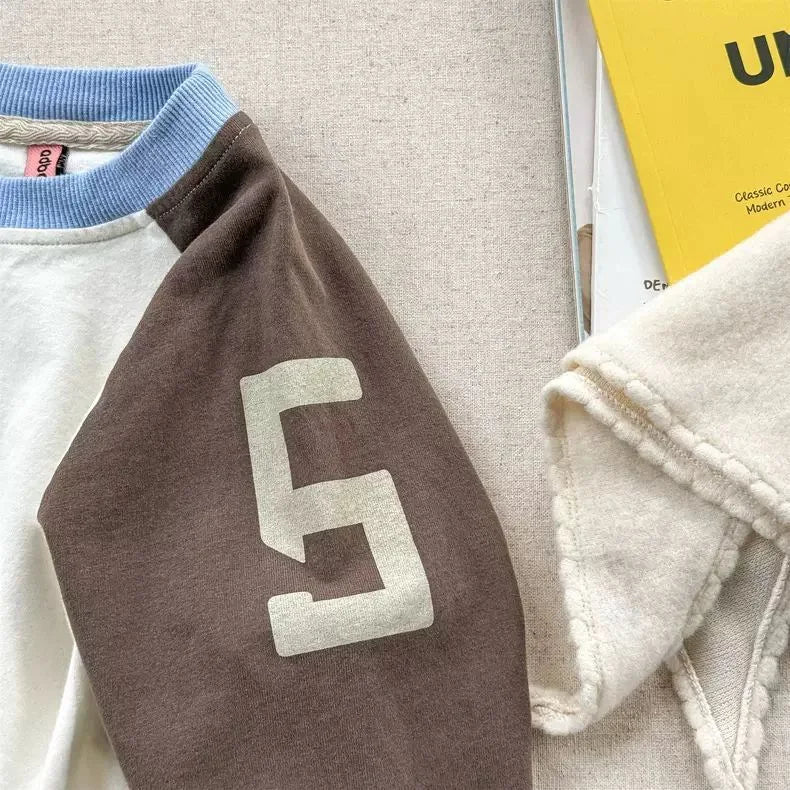 Boys Letter Print Pullover – Casual Graphic Sweatshirt