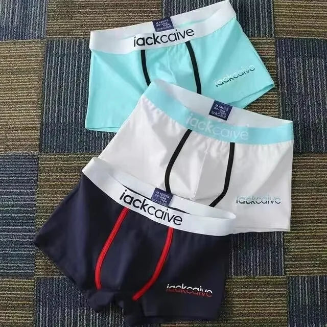 Men's printed cotton boxers size range display