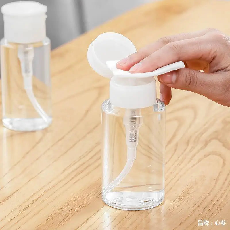 Refillable push-pump dispenser bottle pump mechanism detail