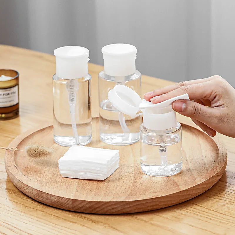 Refillable push-pump dispenser bottle pump mechanism detail