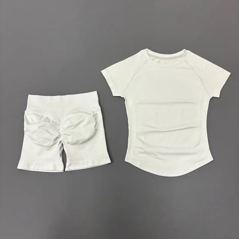 Seamless yoga workout set winter berry full outfit