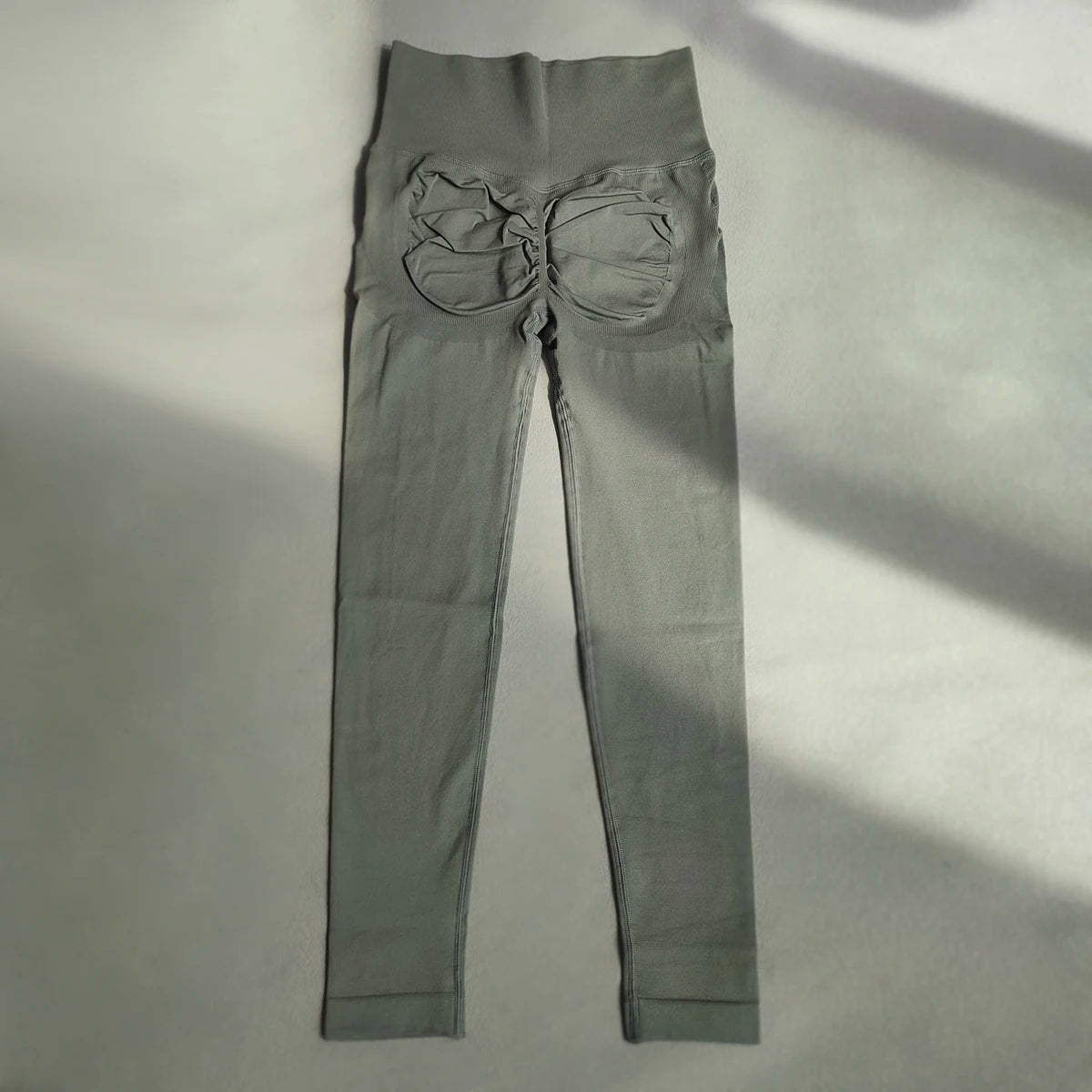 High waist seamless leggings dark green color option