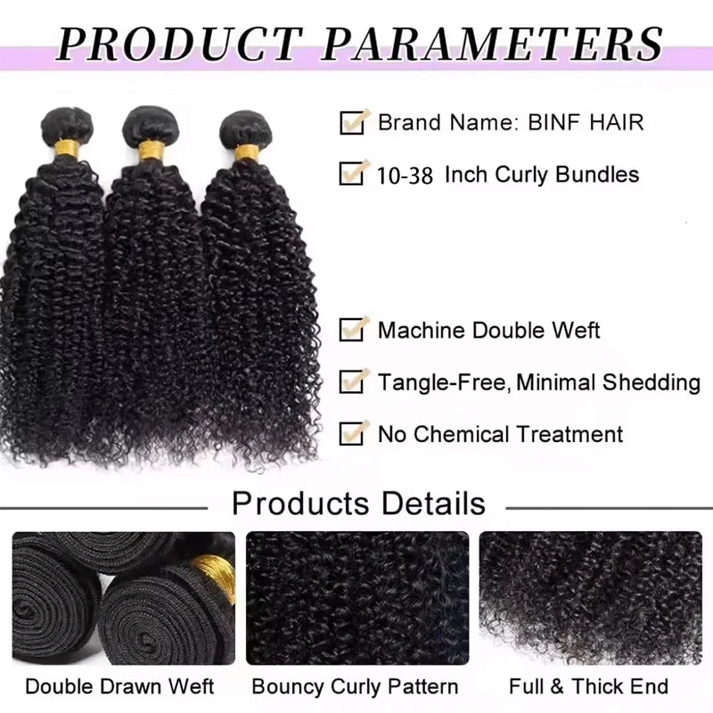 Jerry curly human hair bundles worn styled
