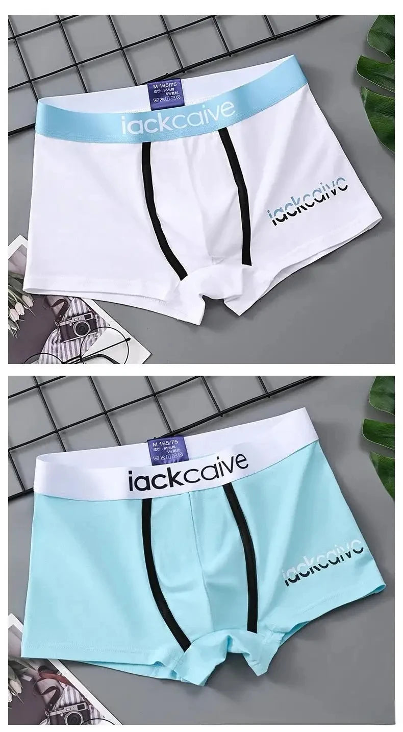 Men's printed cotton boxers size range display