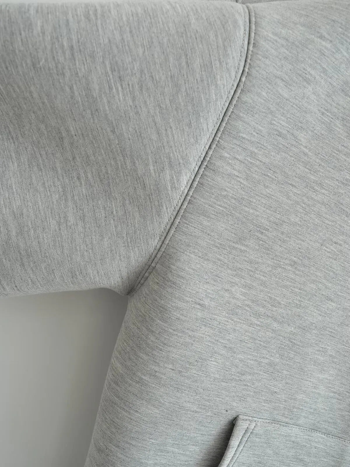 Women's zip-up hoodie jacket front view dark grey
