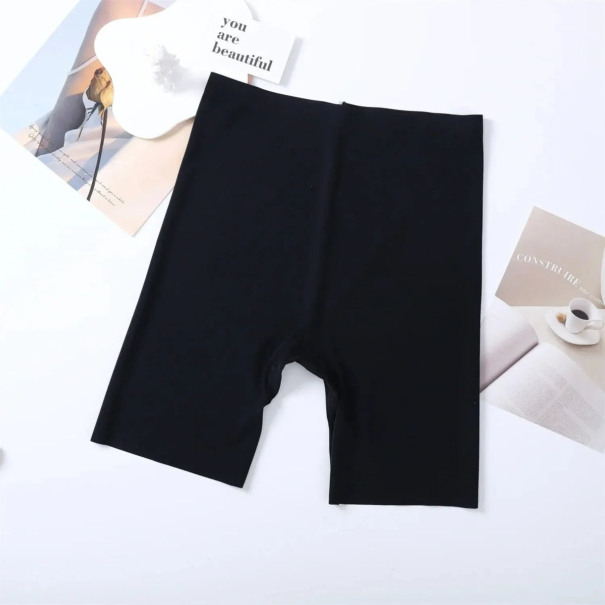 Women's high waist seamless shaping shorts front view