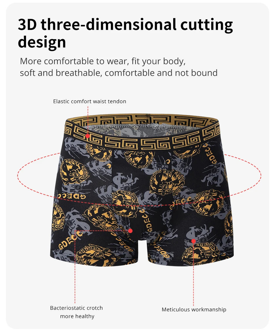 Printed boxers multi-pack front view