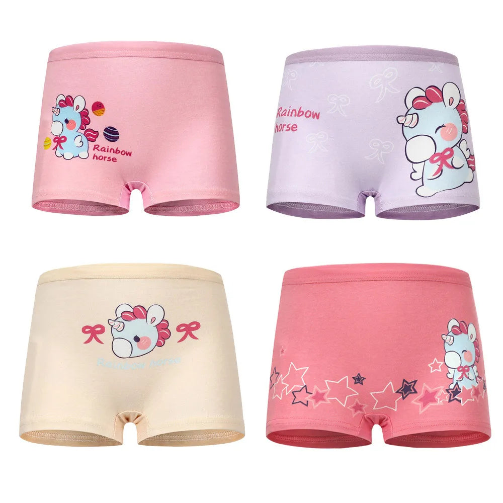 Girls unicorn print panties print detail closeup