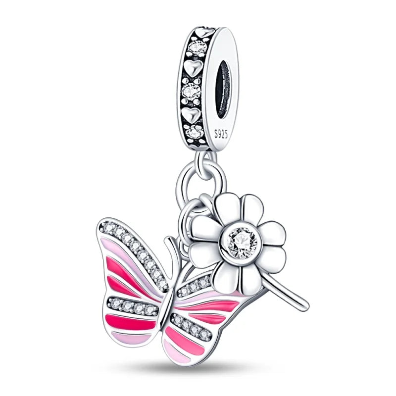 Butterfly Charm Beads – Zircon Bracelet-Compatible Charms