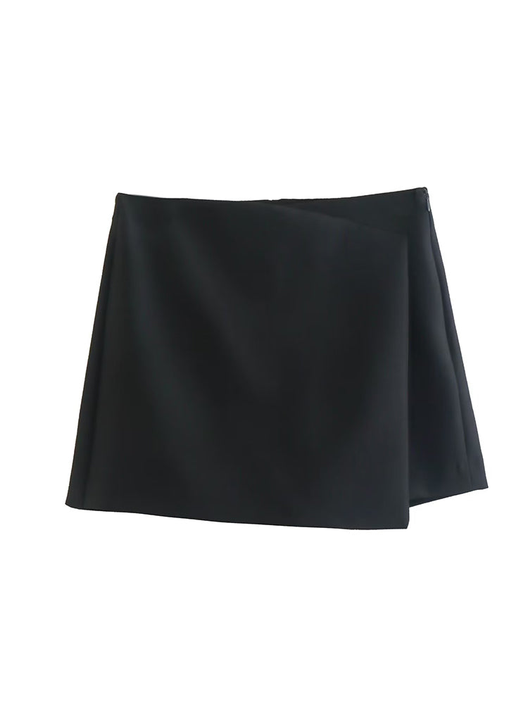Women's Asymmetrical Side Zip Black 