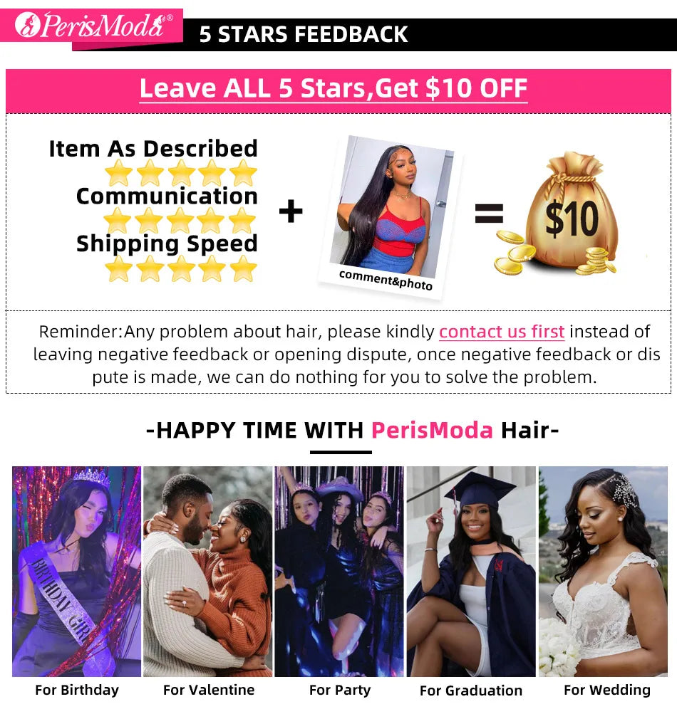 HD lace front straight human hair wig worn on model