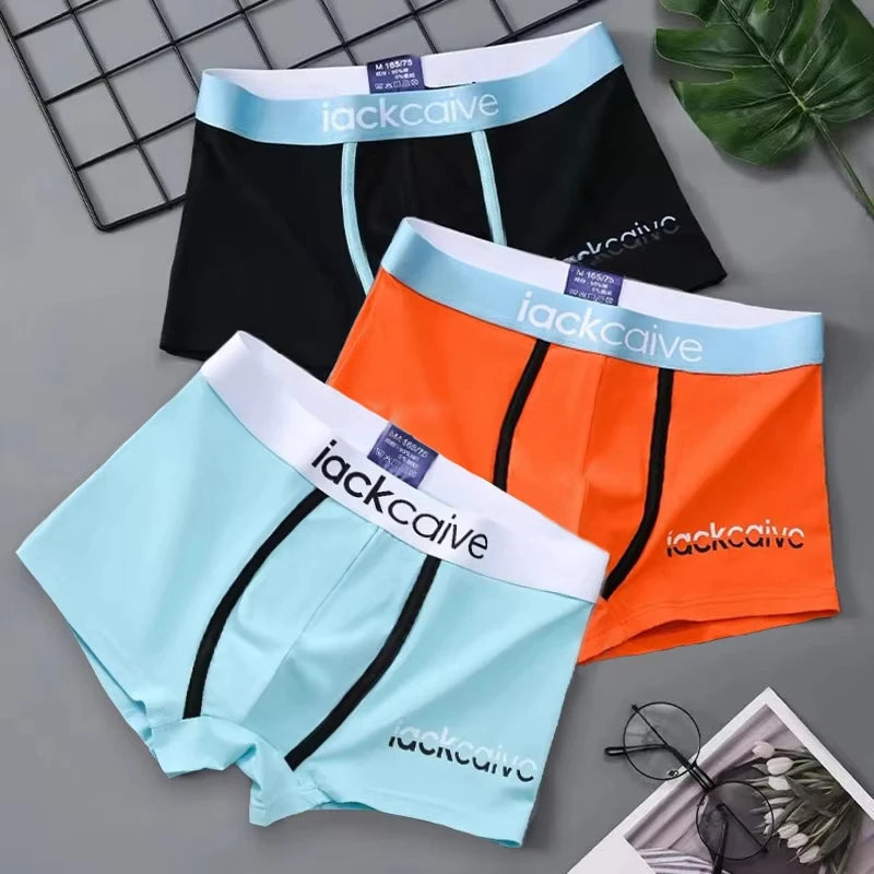 Men's printed cotton boxers size range display