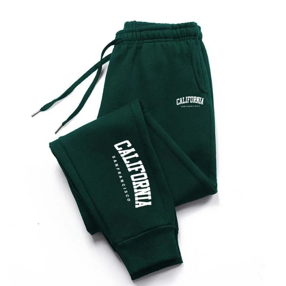 Men's casual versatile sweatpants front view black
