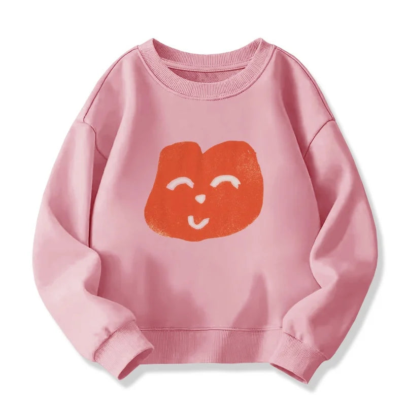 Kids cartoon graphic hoodie worn by child