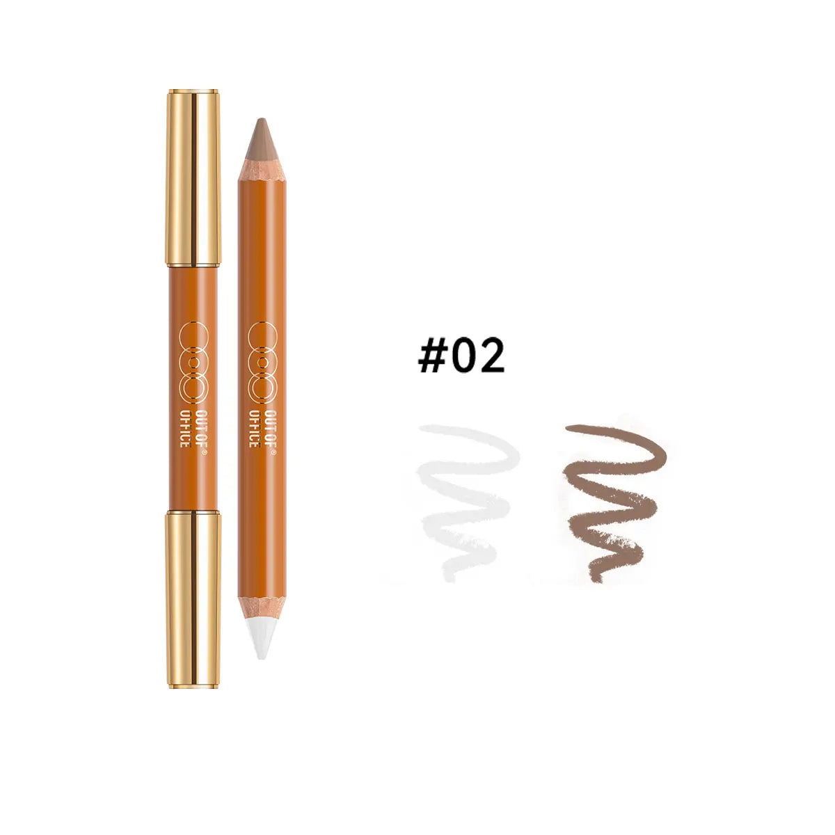 Contour & highlight duo pencil swatch on skin