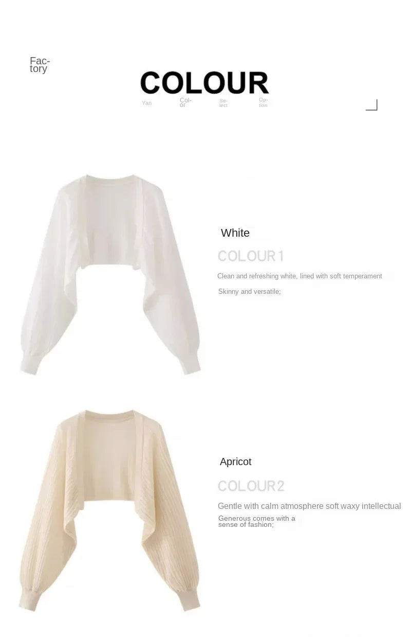Ice silk sun proof cardigan apricot color option details