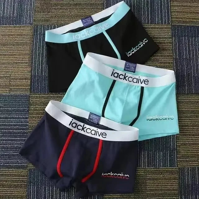Men's printed cotton boxers size range display