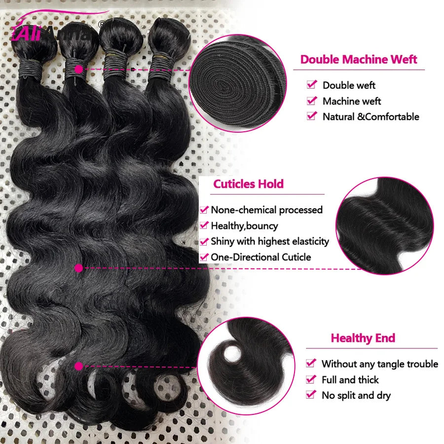 Hair bundles hd lace closure worn styled