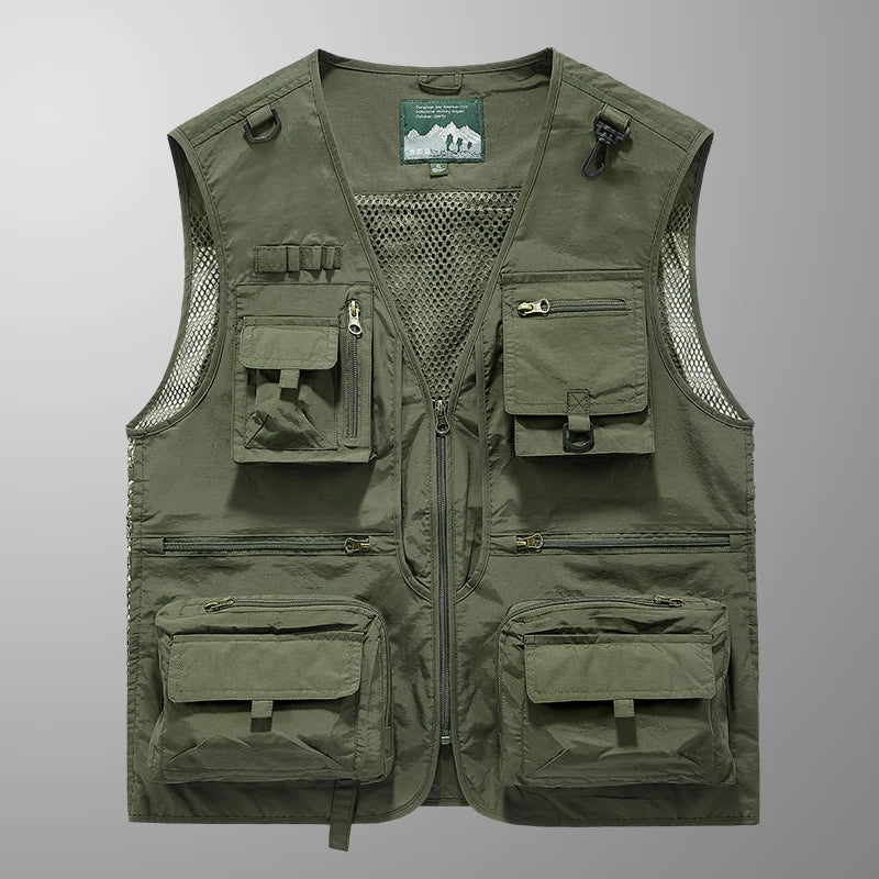 Versatile fashion vest front view orange