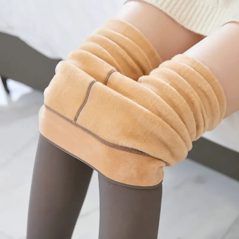 Fleece Lined Thermal Tights Women's Warm Winter Pantyhose