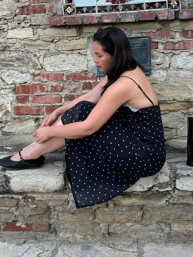 French lace halter vest worn styled outfit black