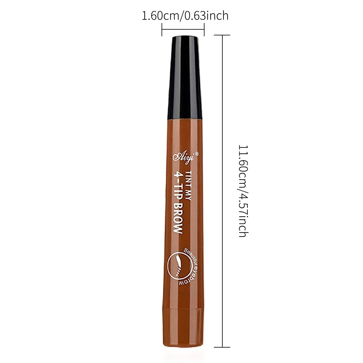 Microblading Eyebrow Pencil with four-tip brush for precise and natural eyebrow application.
