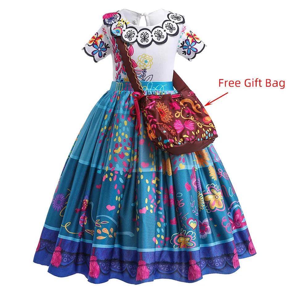 Kids princess cosplay dress worn by child model