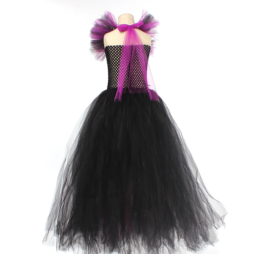 Girls Witch Halloween Costume – Spooky 3-Piece Dress Set